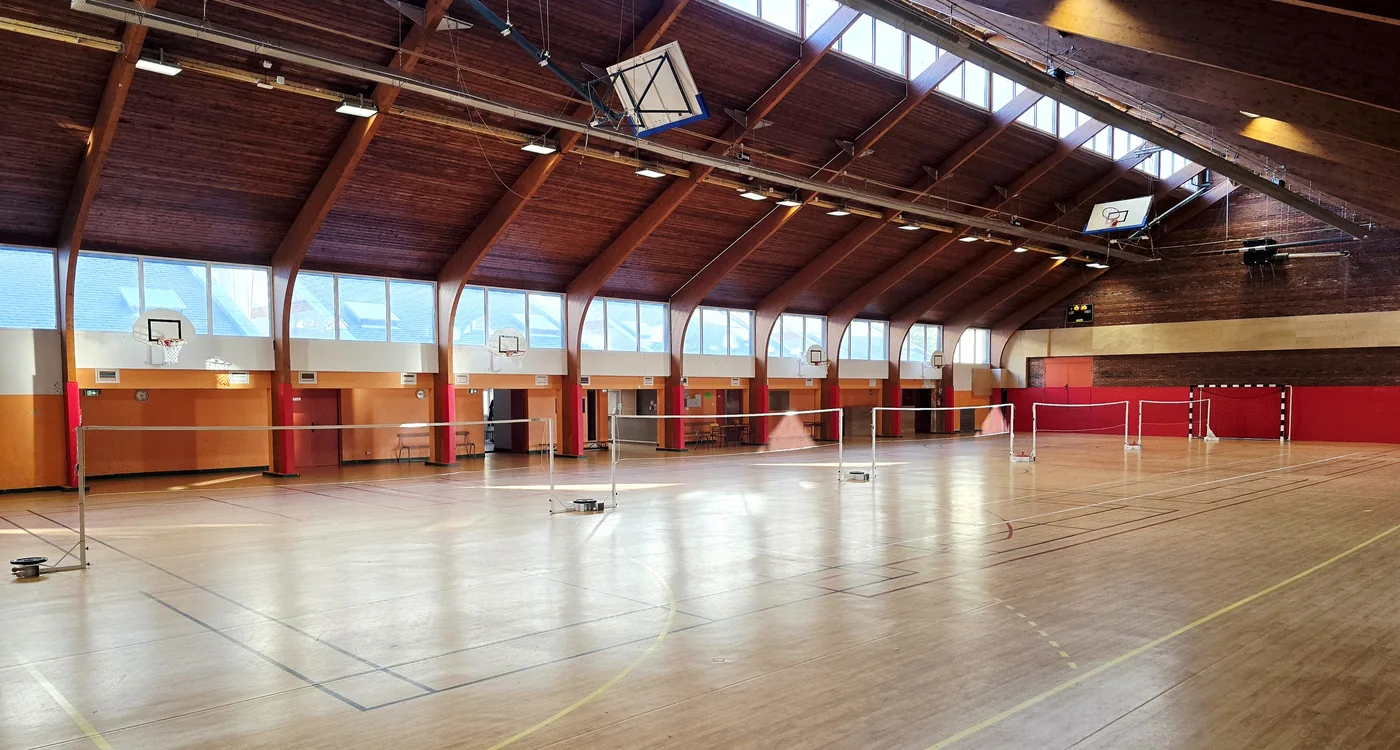 Intérieur du gymnase Maurois à Deauville